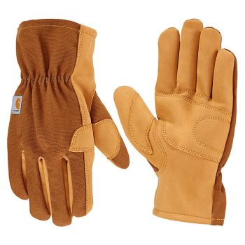 Women's Duck/Synthetic Leather Open Cuff Glove
