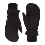 Women's Insulated Duck Synthetic Leather Knit Cuff Mitt