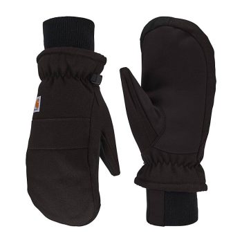 Women's Insulated Duck Synthetic Leather Knit Cuff Mitt