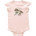 Girls' Short Sleeve Horse Bodysuit (Infant)