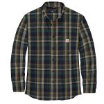 Rugged Flex® Relaxed Fit Midweight Flannel Long-Sleeve Plaid Shirt
