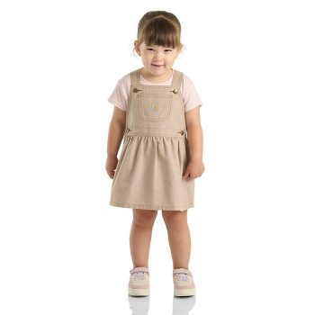 Girls'  2-Piece Short Sleeve T-shirt & Chambray Jumper Set(Toddler)