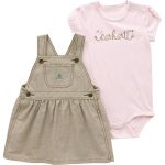 Girls'  2-Piece Short Sleeve Bodysuit & Chambray Jumper Set (Infant)