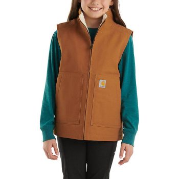 Girls' Canvas Sherpa Lined Vest (Child/Youth)