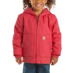 Girls' Long-Sleeve Canvas Insulated Hooded Active Jac (Infant/Toddler)