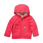 Girls' Zip Front Canvas Insulated Hooded Active Jac (Infant/Toddler)