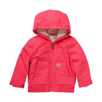 Girls' Zip Front Canvas Insulated Hooded Active Jac (Infant/Toddler)