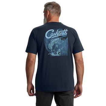 Relaxed Fit Lightweight Short-Sleeve Pocket Fish Graphic T-Shirt