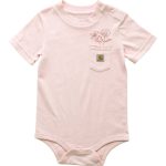 Girls' Short Sleeve Flower Pocket Bodysuit (Infant)