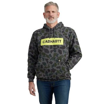 Loose Fit Midweight Camo Graphic Sweatshirt