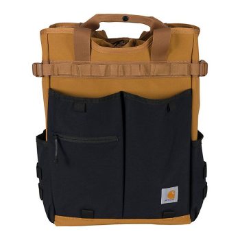 28L Nylon Cinch-Top Convertible Tote Backpack