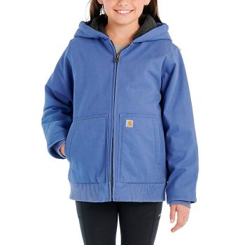 Girls' Long Sleeve Active Jac Flannel Sherpa Lined (Child/Youth)